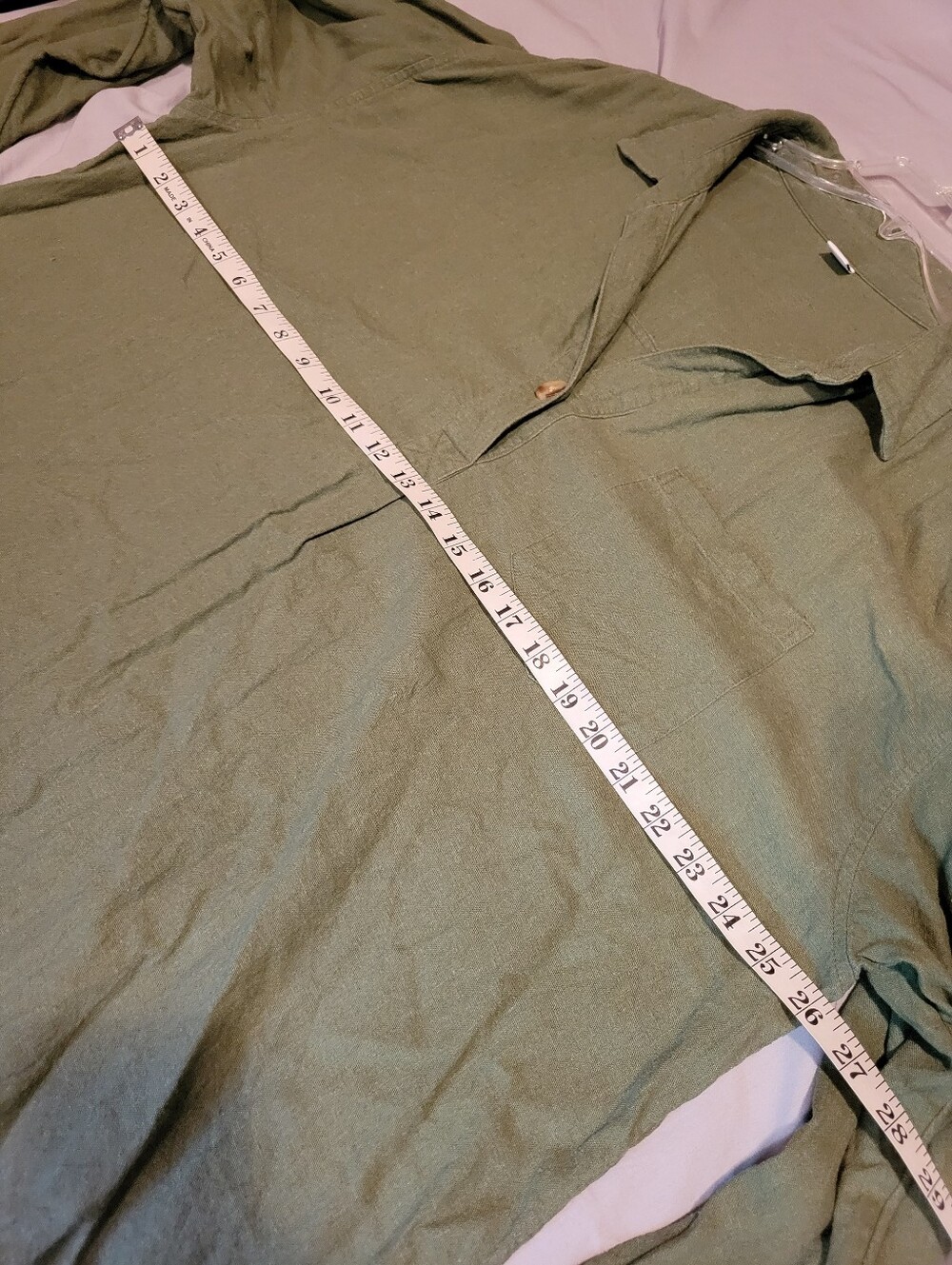 Old Navy Olive Green Long Sleeve Shirt Dress - Picture 8 of 11